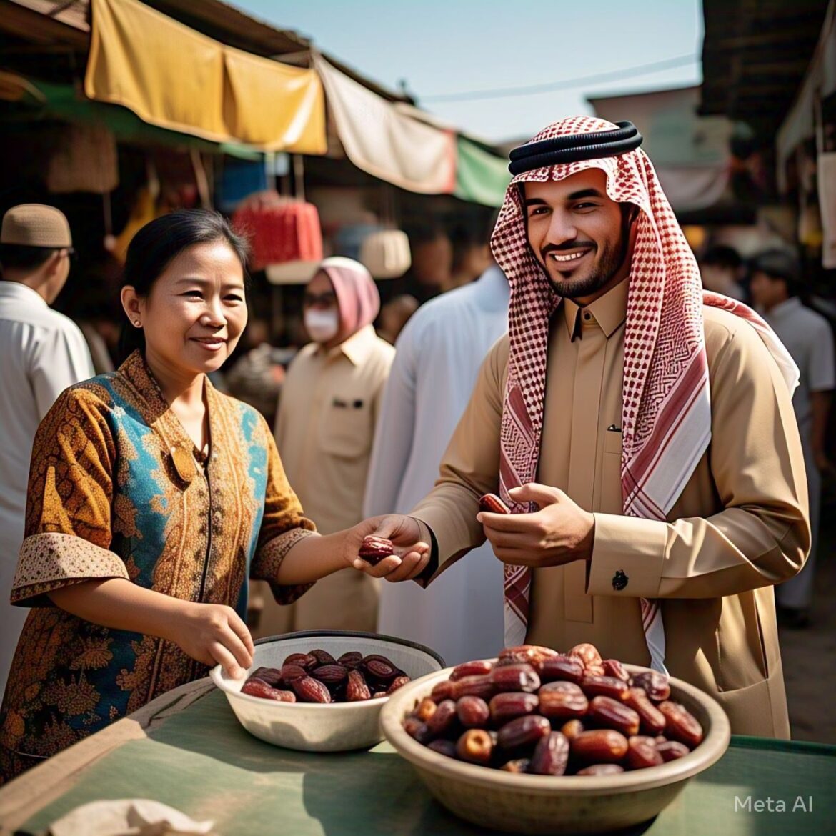 Saudi Arabian distribution of dates to Indonesia
